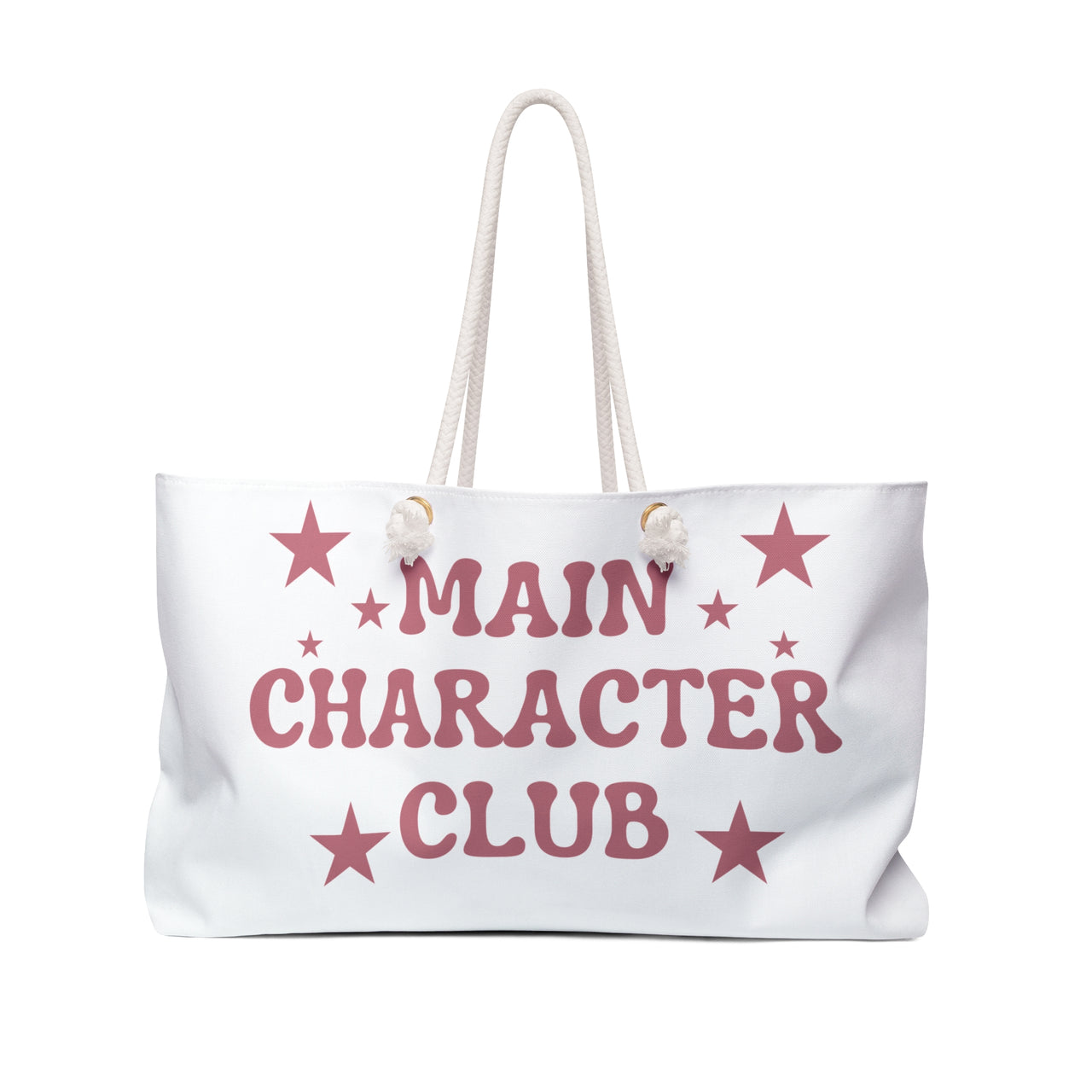 Main Character Club Weekender Bag | Oversized Travel Tote, Stylish Carryall for Getaways, Bold Graphic Design