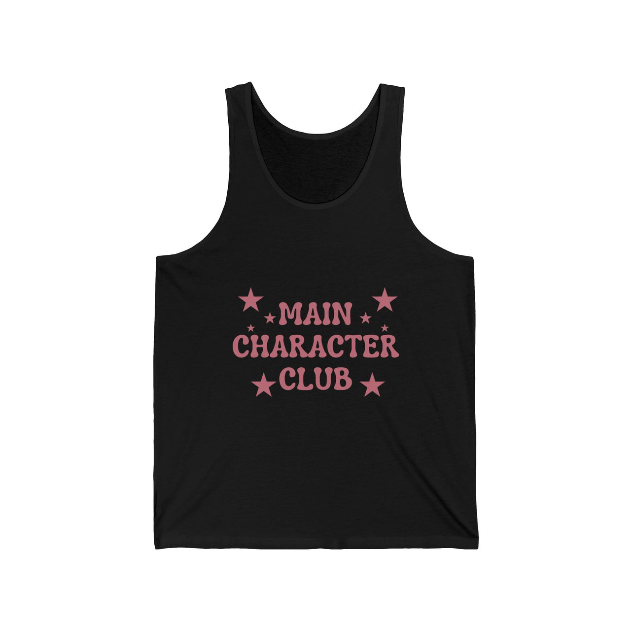 Main Character Club Tank Top | Trendy Graphic Sleeveless Shirt, Soft Cotton Unisex Fit, Empowering Summer Style, Casual Statement Apparel