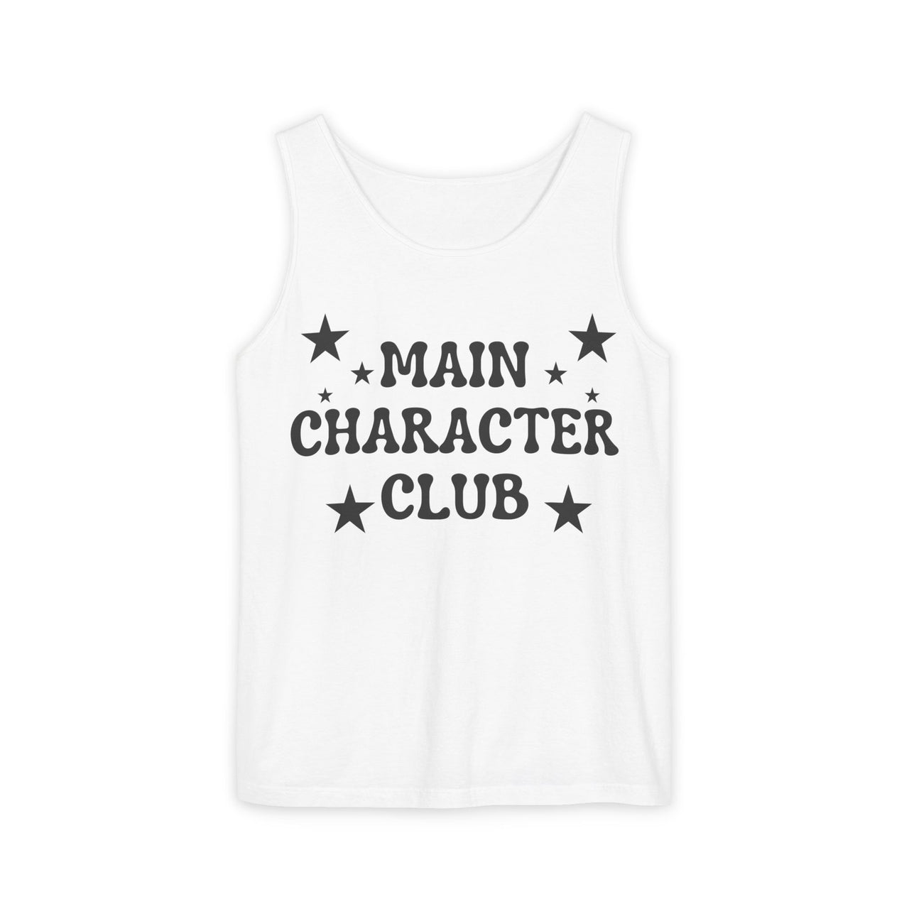 Main Character Club Tank Top | Sleeveless Graphic Shirt for Women, Bold Statement Tee, Summer Empowerment Apparel, Trendy Casual Top