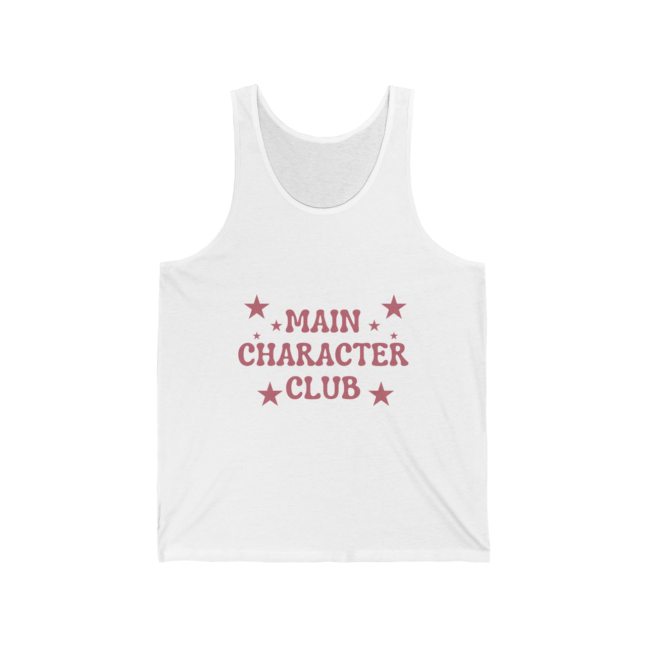 Main Character Club Tank Top | Trendy Graphic Sleeveless Shirt, Soft Cotton Unisex Fit, Empowering Summer Style, Casual Statement Apparel