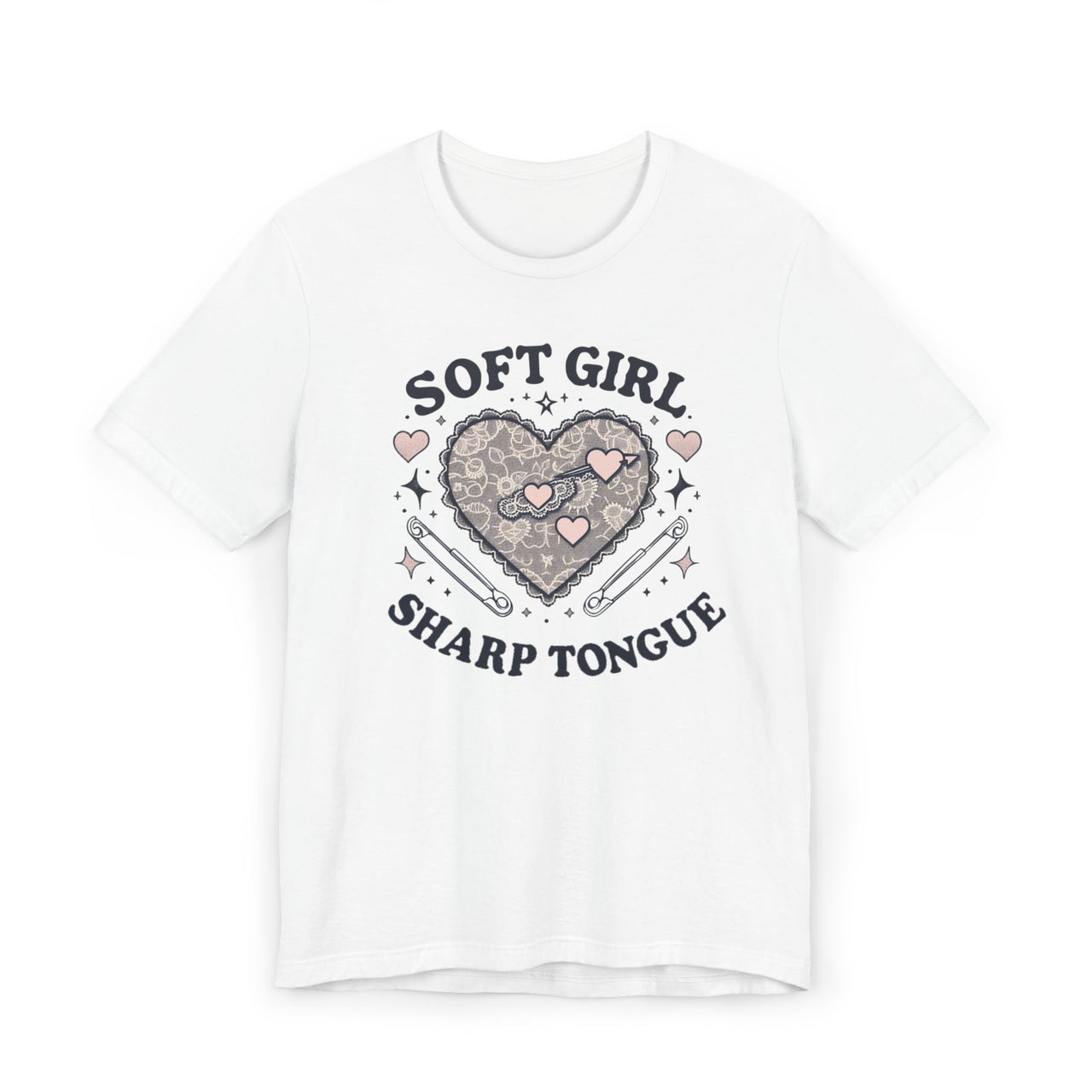 Soft Girl Sharp Tongue Unisex Jersey T-Shirt | Edgy Aesthetic Graphic Tee, Casual Streetwear, Cute Feminist Shirt, Gift for Her