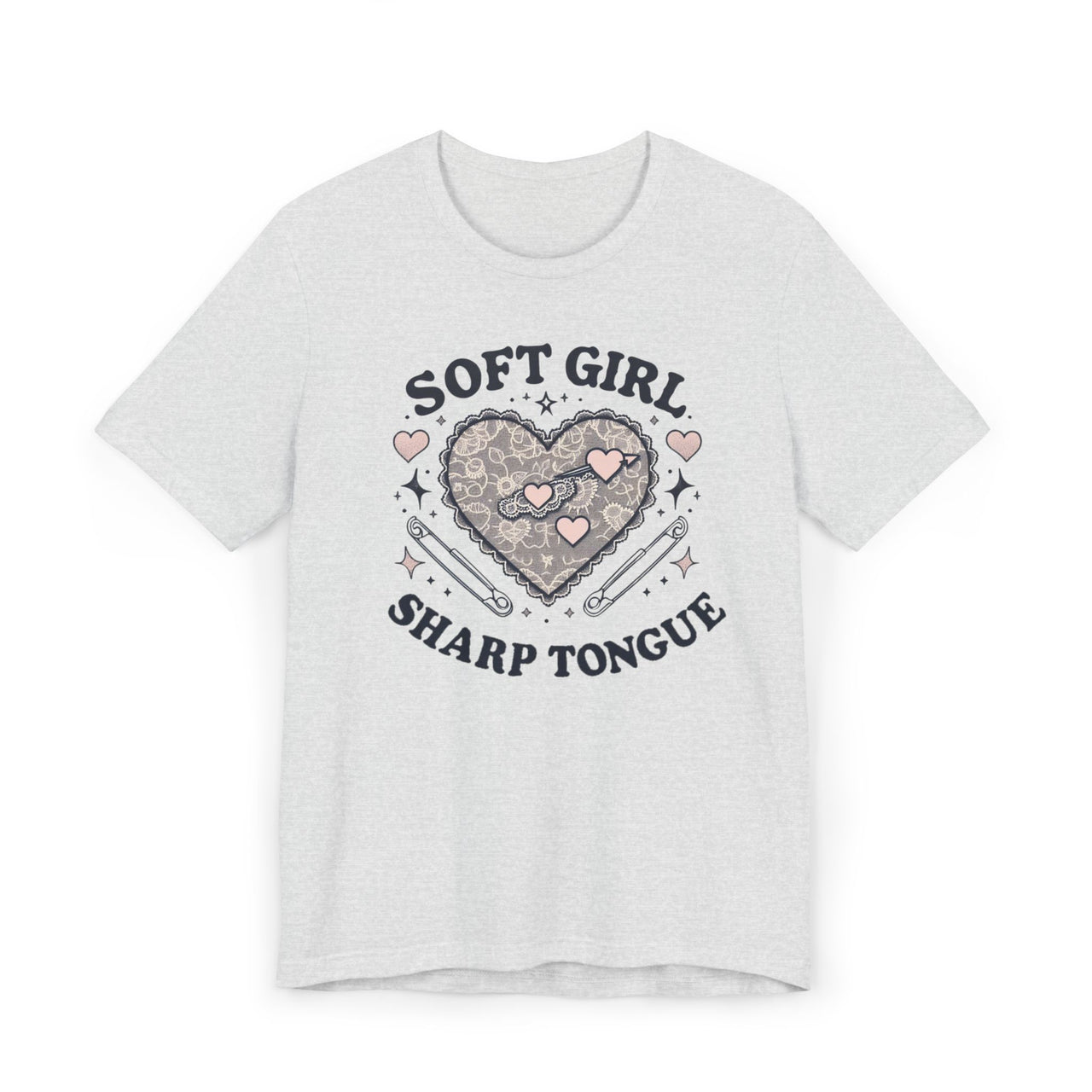 Soft Girl Sharp Tongue Unisex Jersey T-Shirt | Edgy Aesthetic Graphic Tee, Casual Streetwear, Cute Feminist Shirt, Gift for Her
