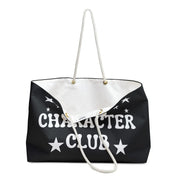 Black and white bag with 'Character Club' text on a white background