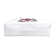White box with a graphic design on a white background