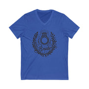 Blue t-shirt with 'Bride' and ring design on a white background